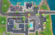 Mailbox locations in Sleepy Sound in Chapter 3 Season 1 (Image via Fortnite.GG)